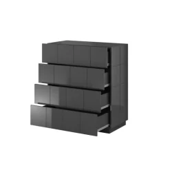 Kommode KOM4S REJA grafit glans/grafit glans