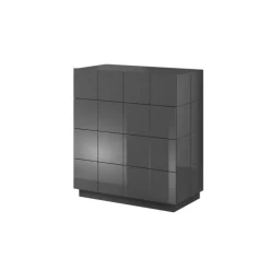 Kommode KOM4S REJA grafit glans/grafit glans