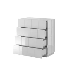 Kommode KOM4S REJA Hvid glans/Hvid glans