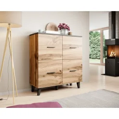 Kommode LOTTA 110 (4D) Woatan Eg/Sort