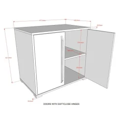 Kommode med 2 døre – Sam, hvid