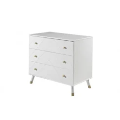 Kommode med 3 skuffer – Billy, satin hvid