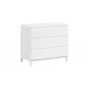 Kommode med 3 skuffer – Eva, hvid (90 × 200 cm)