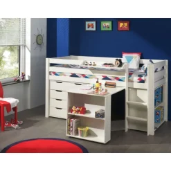 Kommode med 4 skuffer – Pino, hvid