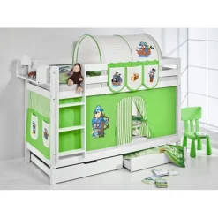 Komplet køjeseng - Grøn Pirat