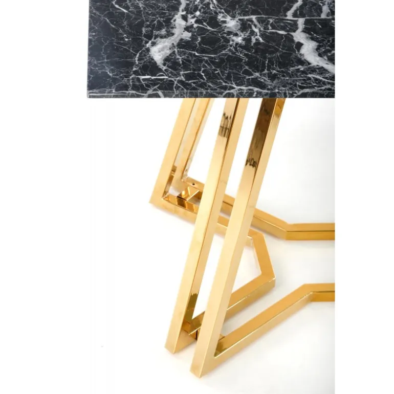 KONAMI bord, - top - Sort marmor, ben - guld