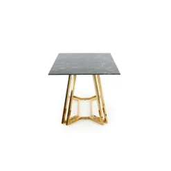 KONAMI bord, - top - Sort marmor, ben - guld