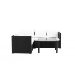 Kuba Have Hjørnesofa Sæt - Sort