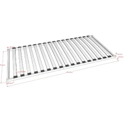 Lamelbund 90x200 cm – 17 lameller, fast ramme