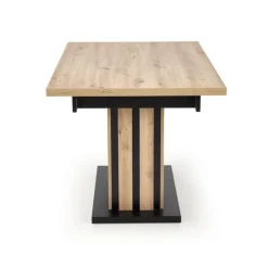 LAMELLO Spisebord med udtræk, håndværker eg / Sort