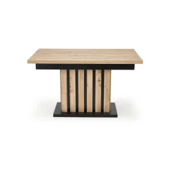 LAMELLO Spisebord med udtræk, håndværker eg / Sort