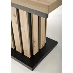 LAMELLO Spisebord med udtræk, håndværkseg / Sort