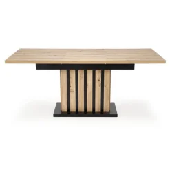 LAMELLO Spisebord med udtræk, håndværkseg / Sort