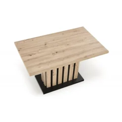 LAMELLO Spisebord med udtræk, håndværkseg / Sort