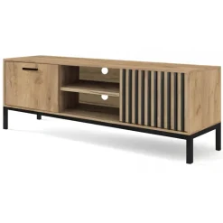 LAMINO TV bord 180cm - craft eg og Sort