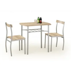 LANCE bord + 2 Spisebordsstole - Sonoma eg.