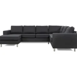 Laura hjørnesofa m. chaiselong venstrevendt - Koksgrå Inari 95