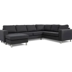 Laura hjørnesofa m. chaiselong venstrevendt - Koksgrå Inari 95