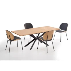 LEGARTO bord Naturlig eg/Sort