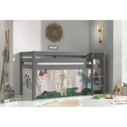 Legeforhæng til halvhøj seng – Dino, beige (PINO/SCOTT)