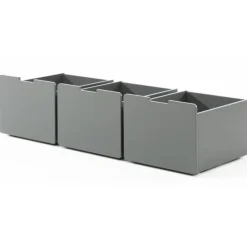 Legetøjskasse sæt med 3 skuffer – Pino, grå