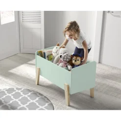 Legetøjskiste i træ – Kiddy, mintgrøn