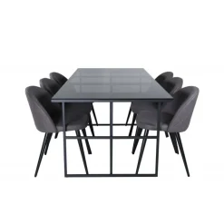 Leif Spisebordssæt - Sort og Grå