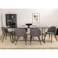 Leif Spisebordssæt - Sort og Grå