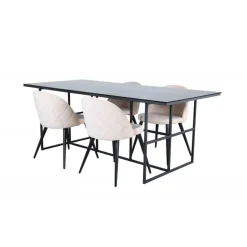 Leif t Spisebordssæt - Beige og Sort