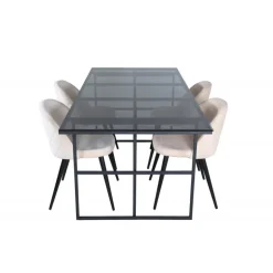 Leif t Spisebordssæt - Beige og Sort