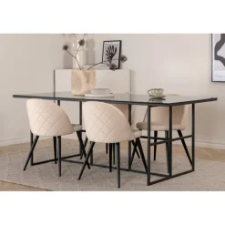 Leif t Spisebordssæt - Beige og Sort