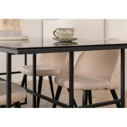 Leif t Spisebordssæt - Beige og Sort