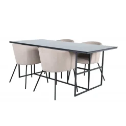 Leif t Spisebordssæt - Beige og Sort