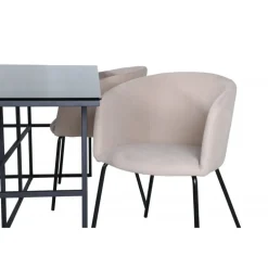 Leif t Spisebordssæt - Beige og Sort