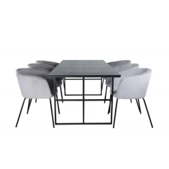 Leif t Spisebordssæt - Sort og Grå