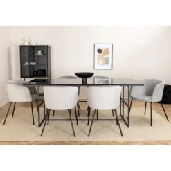 Leif t Spisebordssæt - Sort og Grå