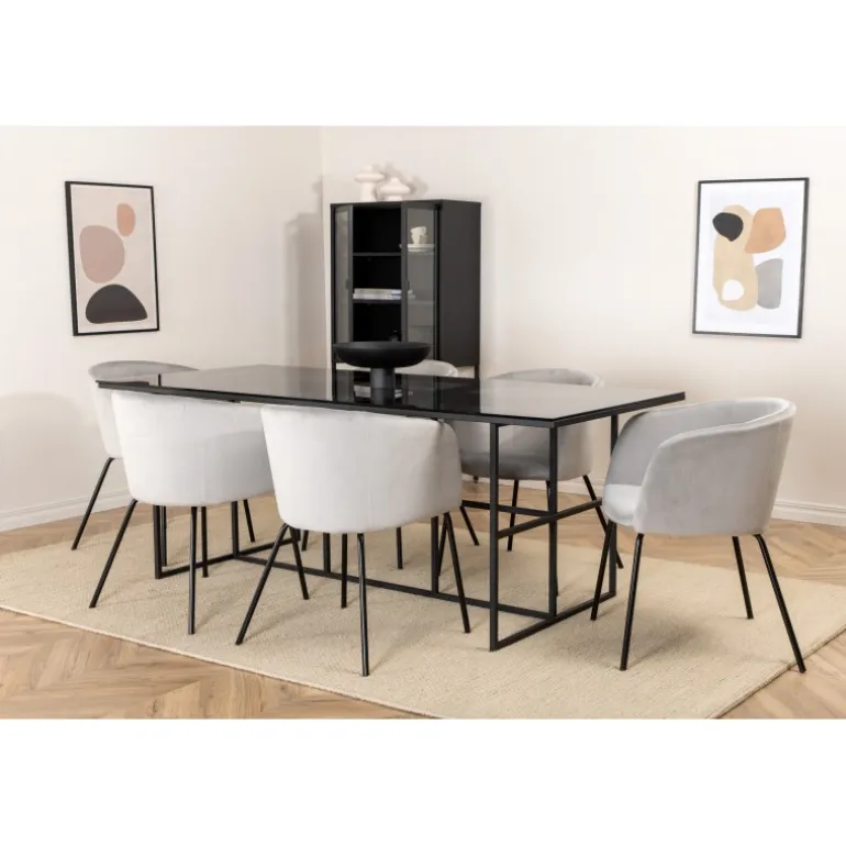 Leif t Spisebordssæt - Sort og Grå