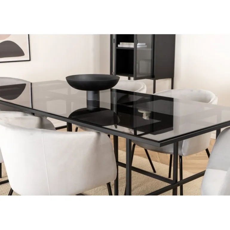 Leif t Spisebordssæt - Sort og Grå