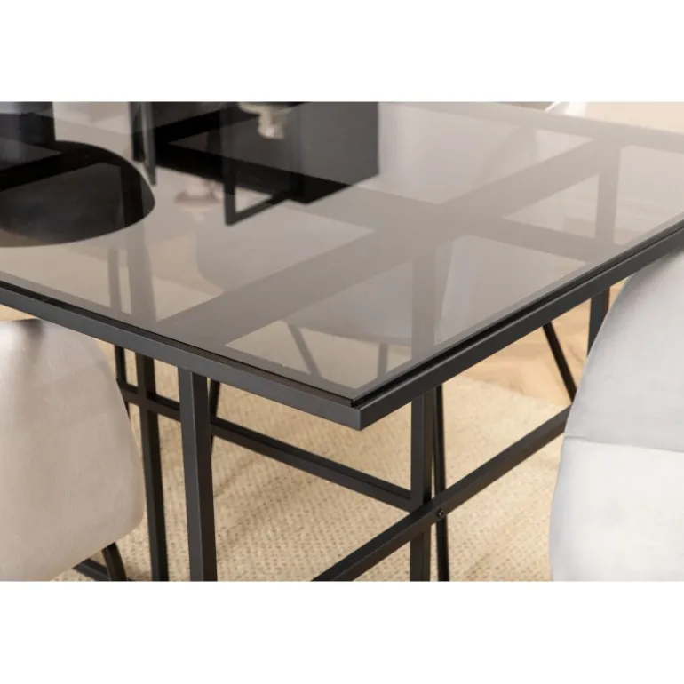 Leif t Spisebordssæt - Sort og Grå