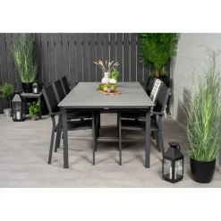 Levels Loungesæt - Havemøbelsæt - Sort,Mørkegrå