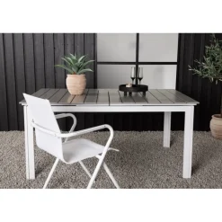 Levels t Spisebord - Grå,Hvid