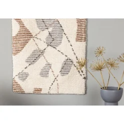 Liam Vægmatte - Brun, Grå og Ivory