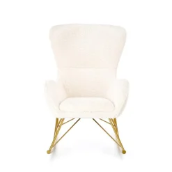 LIBERTO fritidslænestol Creme/guld