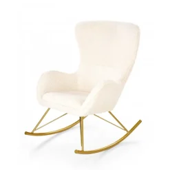 LIBERTO fritidslænestol Creme/guld