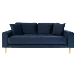 Lido 2,5 Personers Sofa - Sofa i mørkeblåt velour