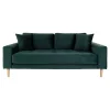 Lido 2,5 Personers Sofa - Sofa i mørkegrønt velour
