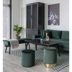 Lido 2,5 Personers Sofa - Sofa i mørkegrønt velour