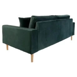 Lido 2,5 Personers Sofa - Sofa i mørkegrønt velour