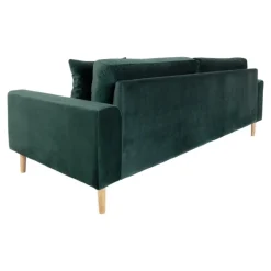 Lido 3 Personers Sofa - Sofa i mørkegrønt velour