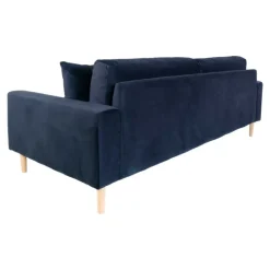 Lido 3 Personers Sofa - Sofa i mørkeblåt velour